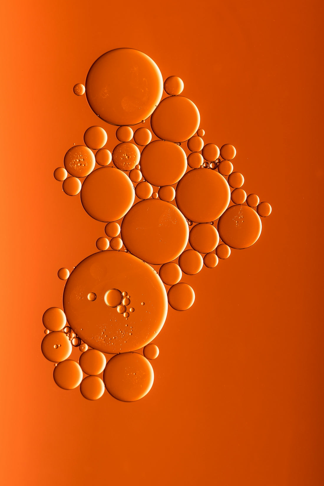 orange bubbles art