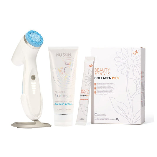 Better together Collagen Plus and LumiSpa iO System Blemish Skin